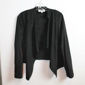 Drape Open Front Moto Style Jacket